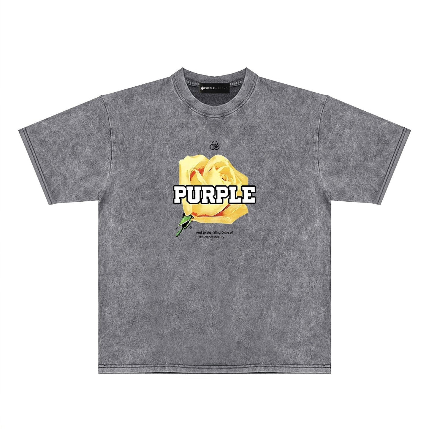 Purple Brand Distressed T Shirts Short Sleeve