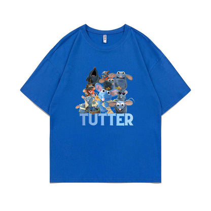 Tutter Rat Meme T-shirt Funny Mouse Print T Shirts