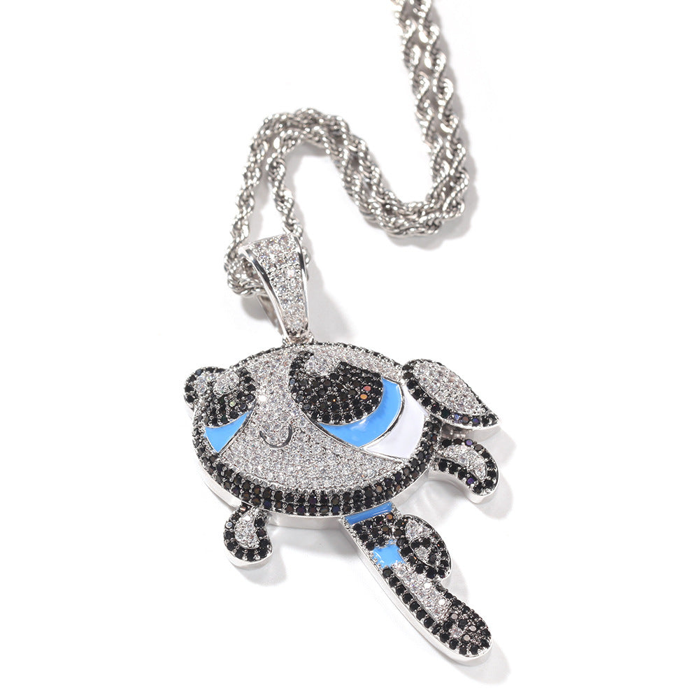 Jewelry Powerpuff Girls Spectrum St. Valentine's Pendant Hip Hop Copper Anime The Powerpuff Girls Spectrum St. Valentine's