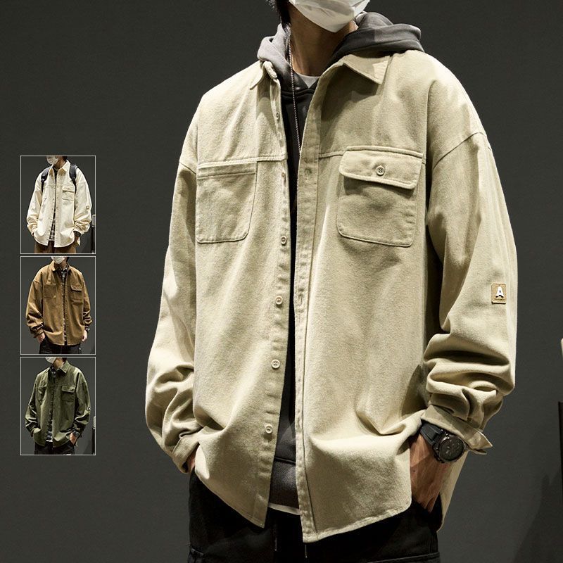 Men's Shirts Loose All-Match Retro Casual