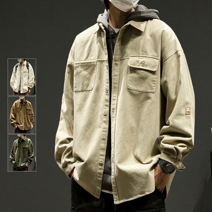 Men's Shirts Loose All-Match Retro Casual