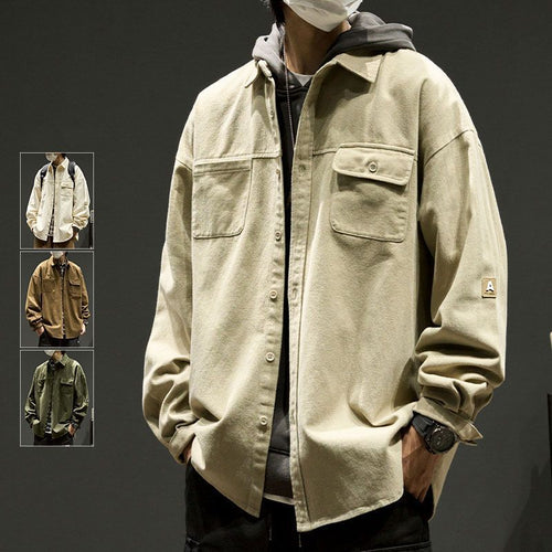 Men's Shirts Loose All-Match Retro Casual