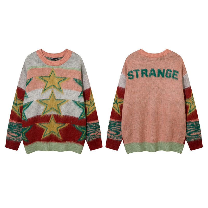 Women Sweater Ripped Sweater Oversize Vintage
