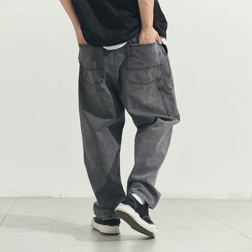 Men Jeans Distressed Worn Jeans Hip Hop Loose Casual