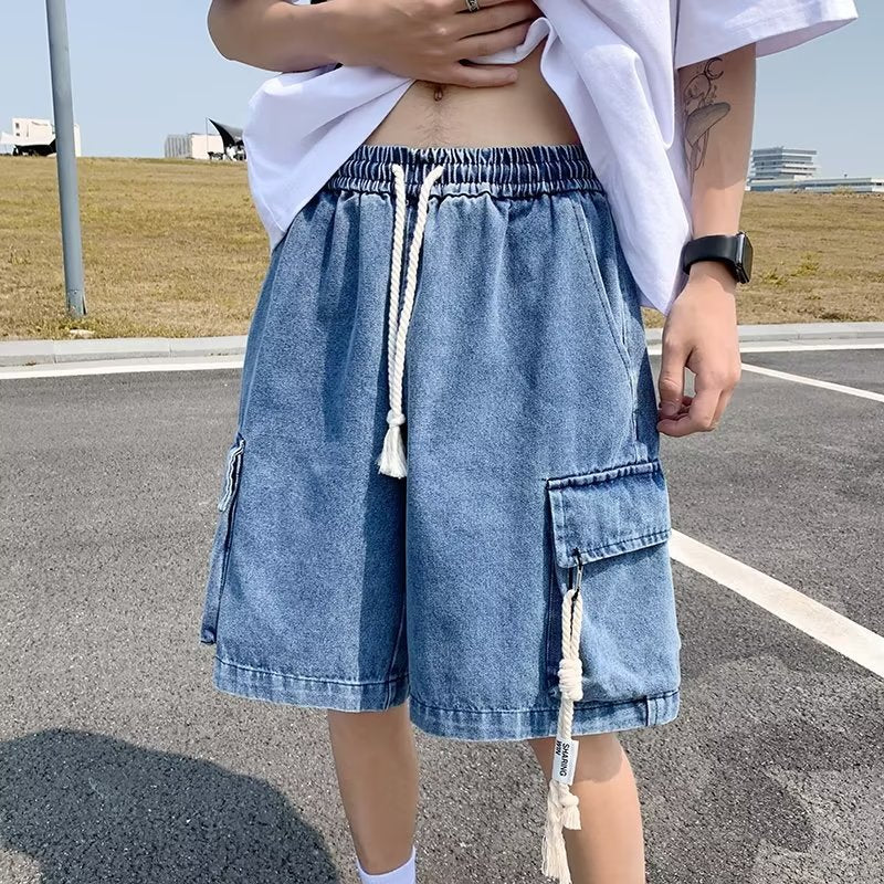 Men Jeans Workwear Denim Shorts Men's Summer Loose plus Size Shorts
