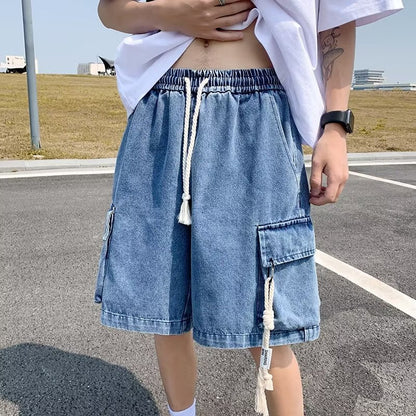 Men Jeans Workwear Denim Shorts Men's Summer Loose plus Size Shorts