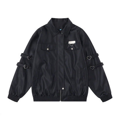Men Jacket Coat Biker's Leather Jacket Men Spring Autumn Vibe