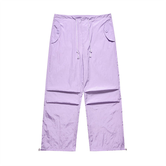 Men Sweatpants Casual Trousers Men Loose Solid Color Drawstring Jogger Pants