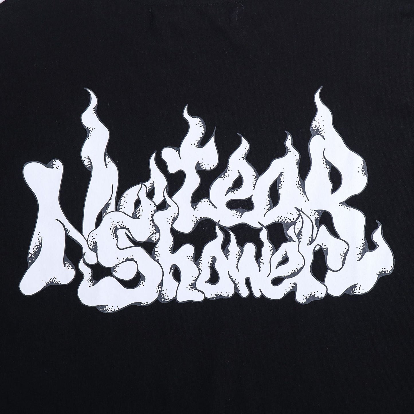 Ow T Shirts Flame Letter Printing for Men and Women