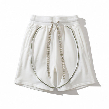Men Shorts Summer Retro Loose Casual Drawstring Shorts