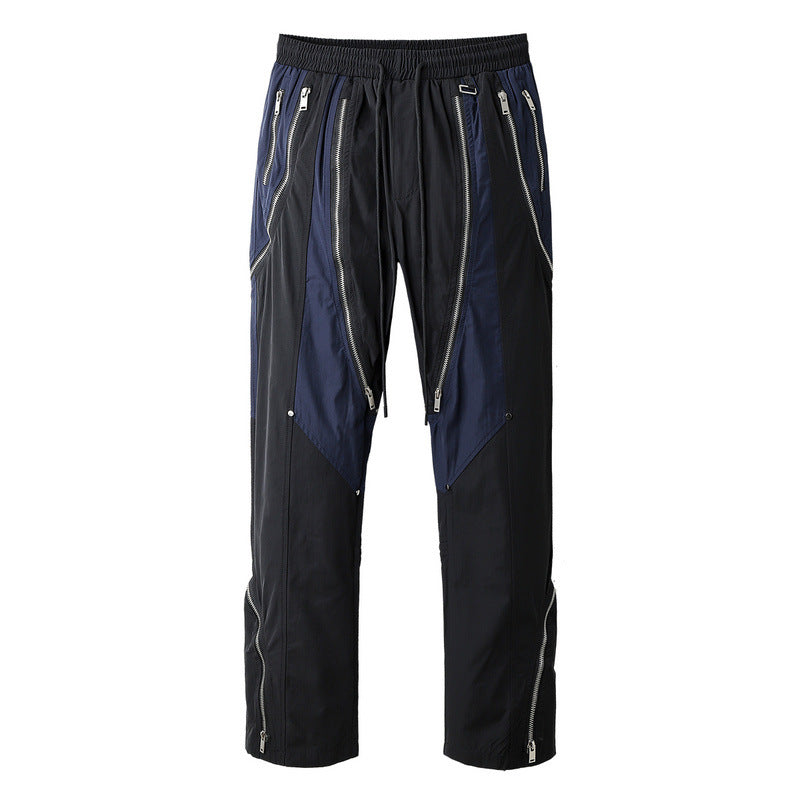 Cargo Pants Zipper Stitching Casual