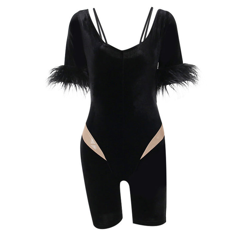Women Tops Slim Fit One-Piece Shorts Spring