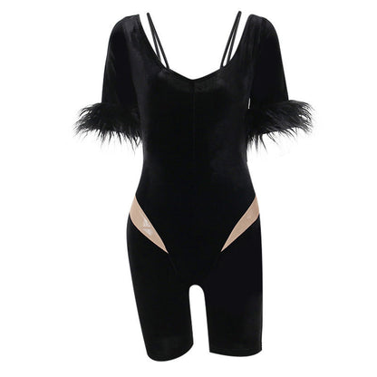 Women Tops Slim Fit One-Piece Shorts Spring