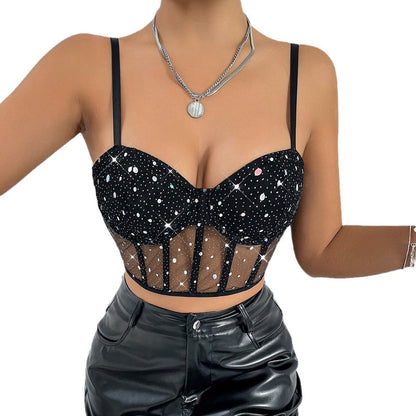 Women Party Tops Sexy Fishbone Vest