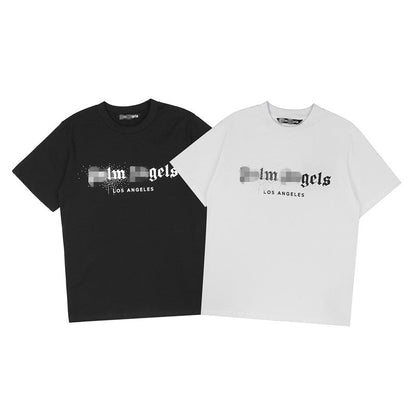 Palm Angle T Shirts Diamond-Embedded Decoration Couple Loose