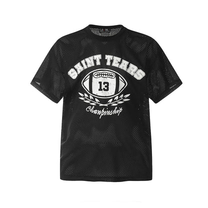 Unisex T-Shirts Saint Michael Mesh Basketball Suit Breathable Quick-Drying T-Shirt