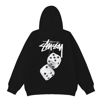 Stussy Hoodie Embroidered Fleece Fashion Hooded Sweater