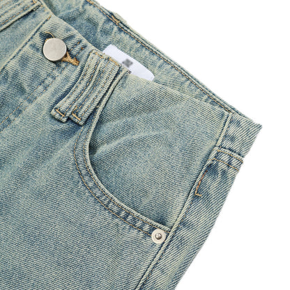 Women Pants Washed White Jeans Loose Wide Leg Pants Trousers