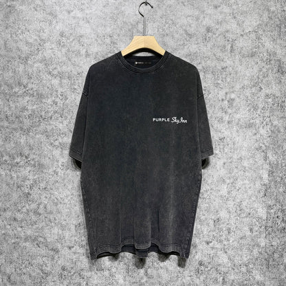 Purple Brand Distressed T Shirts Short Sleeve