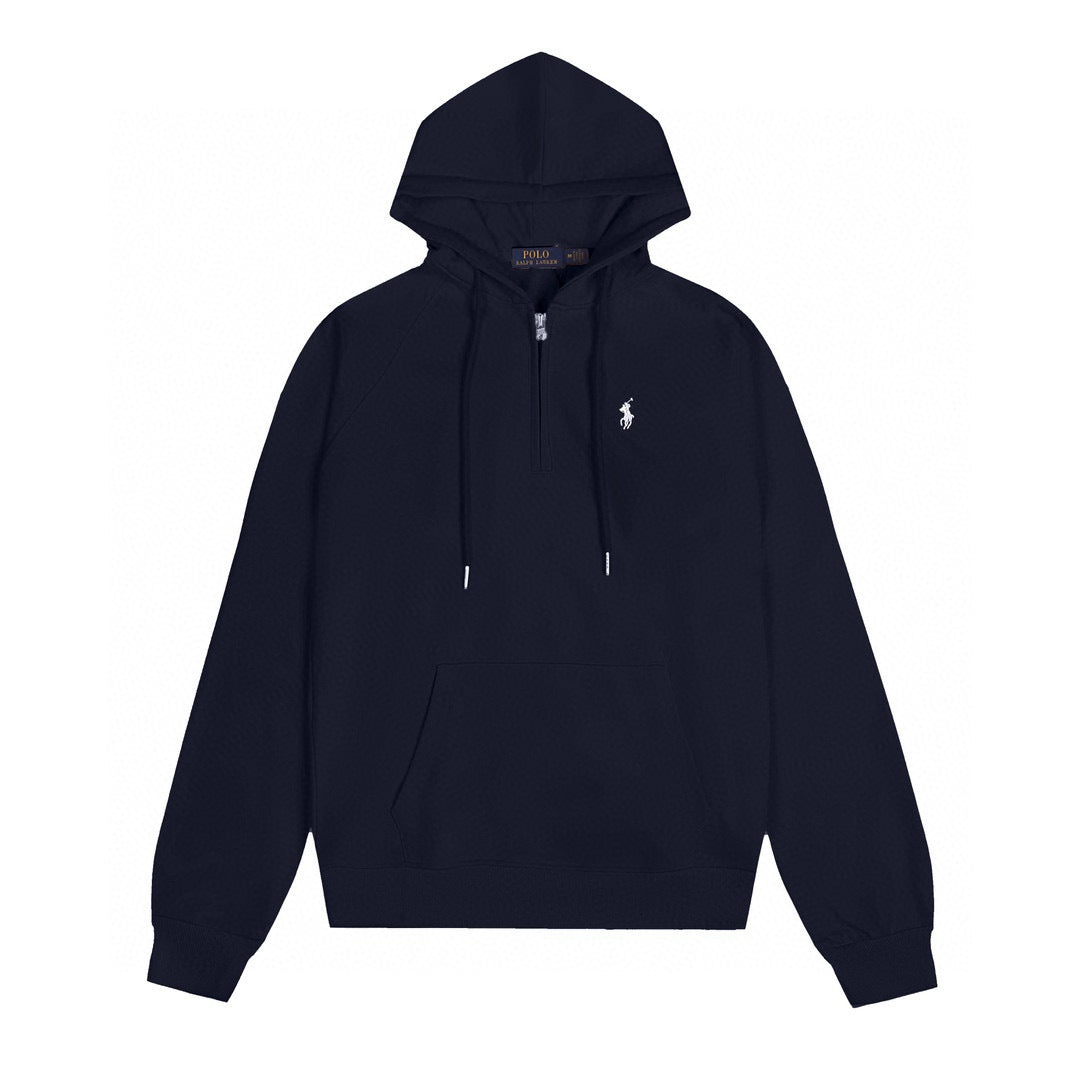 Ralph Lauren Coat Ralph Lauren Pony Embroidered Half Zip Cardigan Hooded