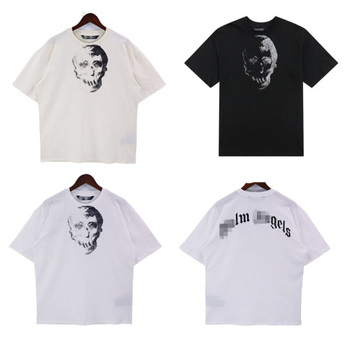 Palm Angle T Shirts Half Skull Pattern