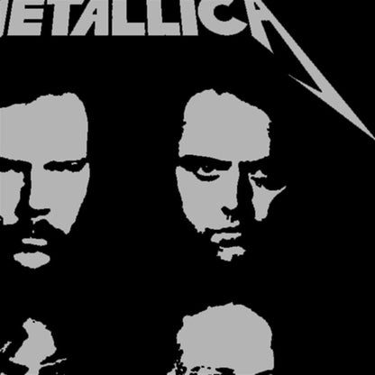 Rock Star T Shirt Metallica 4 Faces T-shirt Rock Metal Band Trend Vintage Short Sleeve
