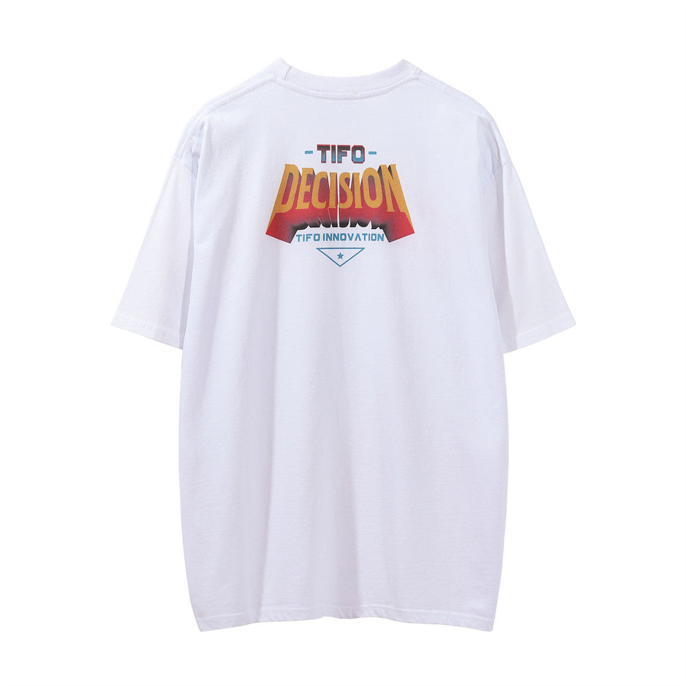 Men Vintage T-Shirt Printed Letter Short Sleeve T-shirts T-shirts Summer Loose