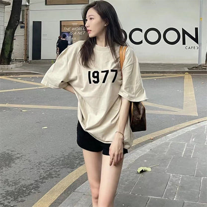 Fear Of God Essentials 1977 T-Shirt Loose Couple Men And Women