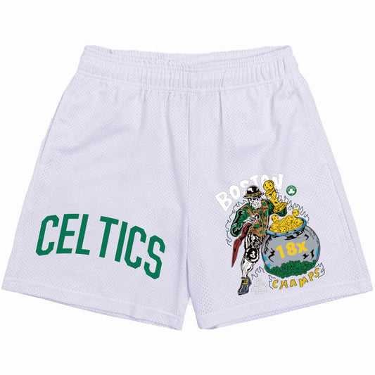 NBA Shorts Summer Basketball Shorts Men's NBA Celtic Loose