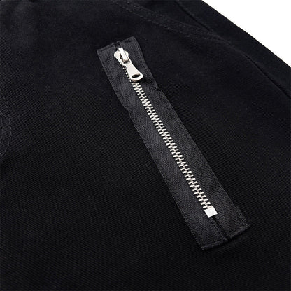 Men Sweatpants Punk Rock Zipper Stitching Jeans