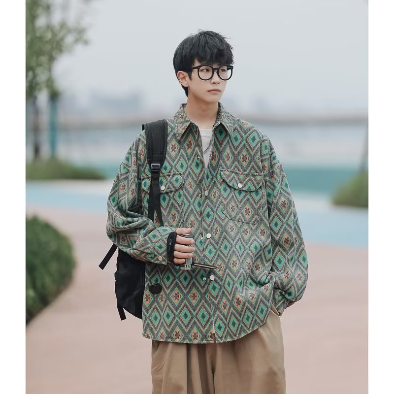 Men Shirts Summer Casual Denim Long Sleeve Jacket