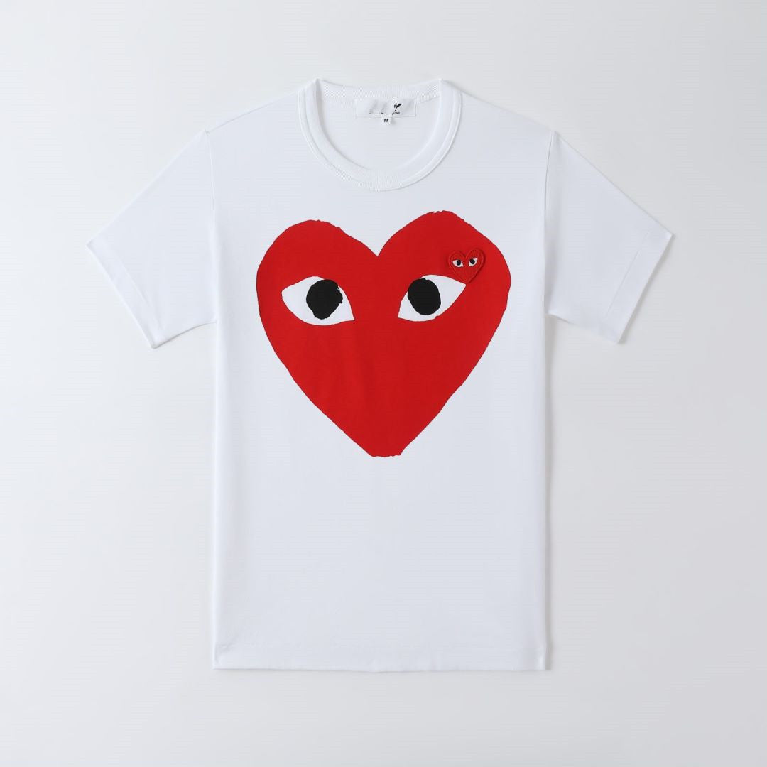 CDG Be Kind T Shirt Crew Neck Embroidery Love Smiley T-shirt
