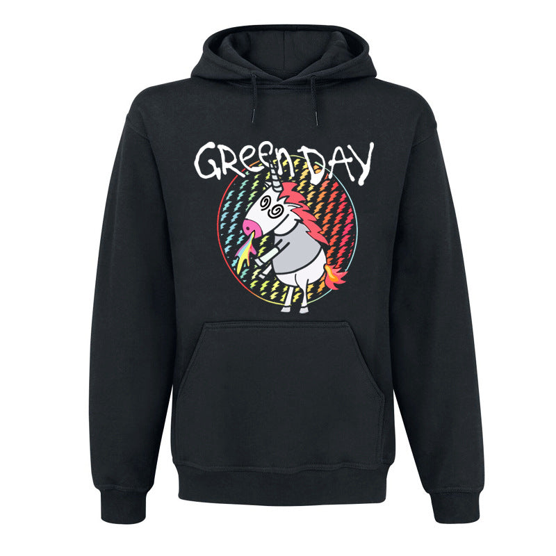 Green Day Hoodie Rock Loose