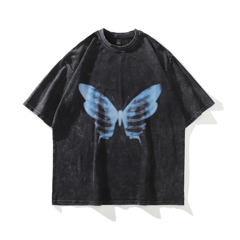Men's T-Shirt Printed Short-Sleeved T-shirt Men's and Women's Loose