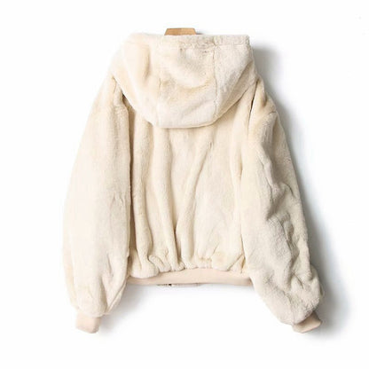 Women Cotton Coat Double-Sided Lamb Wool Coat Loose