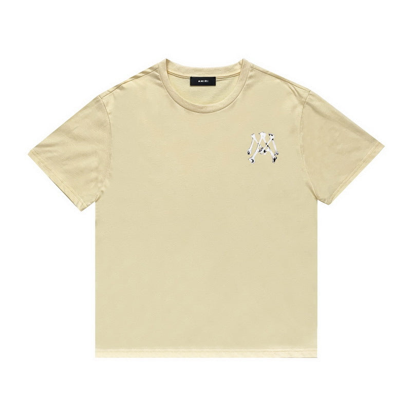 Amiri T Shirt Printed Casual Hip Hop round Neck Short Sleeve T-shirt