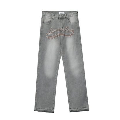 Men Jeans Loose Casual Distressed Burrs