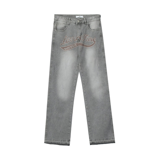 Men Jeans Loose Casual Distressed Burrs