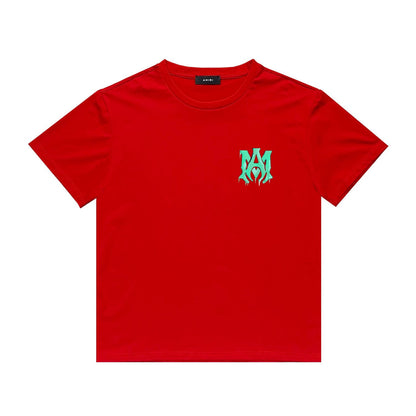 Amiri T Shirt Color Printed Casual round Neck Short Sleeve T-shirt