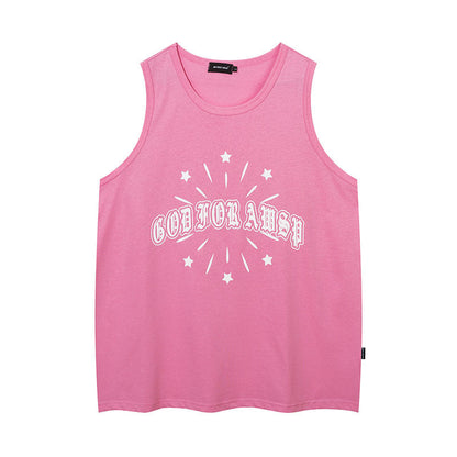 Women Vest Retro Sleeveless T-shirt Vest