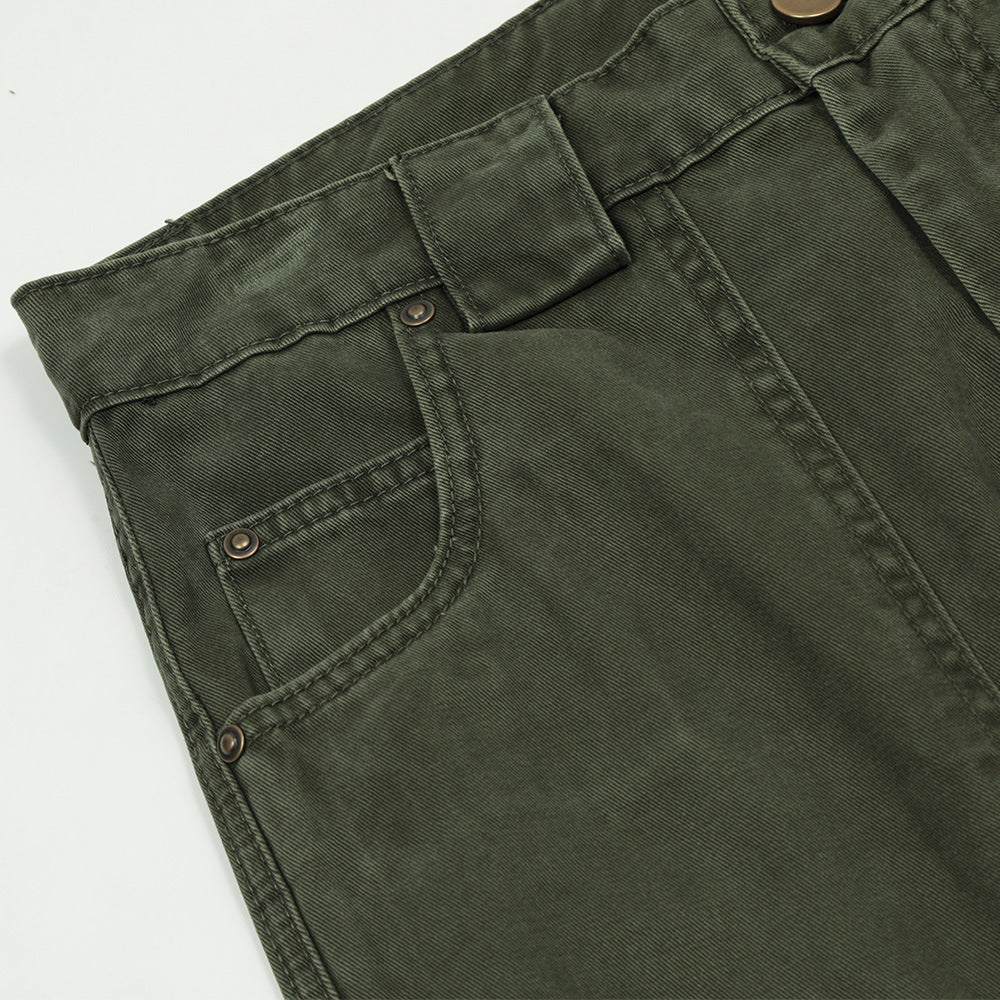 Men Jeans Multi-Pocket Leisure Cargo