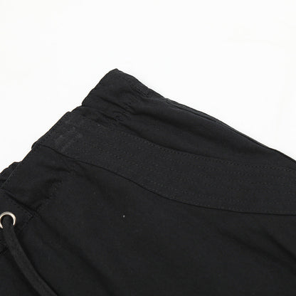 Men Sweatpants Pleated Casual Pants Men's Pocket Straight-Leg Trousers Drawstring Jogger Pants