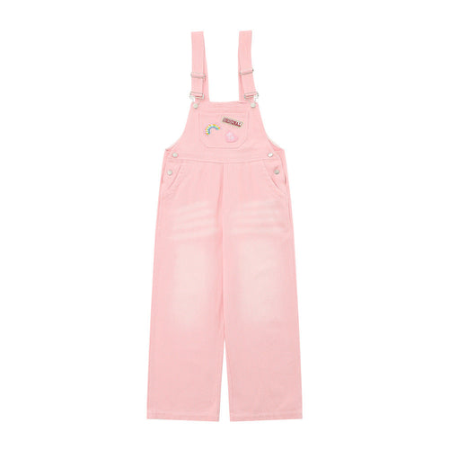 Overalls Men Jumpsuit Denim Cargo Pants Suspender Pants Loose Straight Wide Leg Casual Suspender Jumpsuit