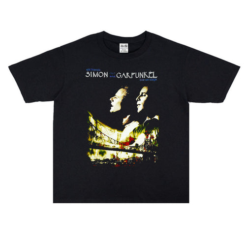 Rock Star T Shirt Simon & Garfunkel Printed T-shirt Short Sleeve