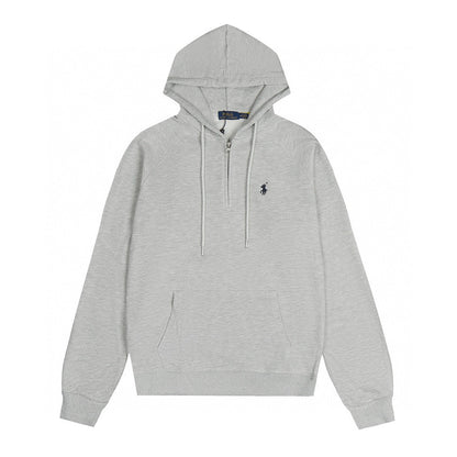 Ralph Lauren Coat Ralph Lauren Pony Embroidered Half Zip Cardigan Hooded