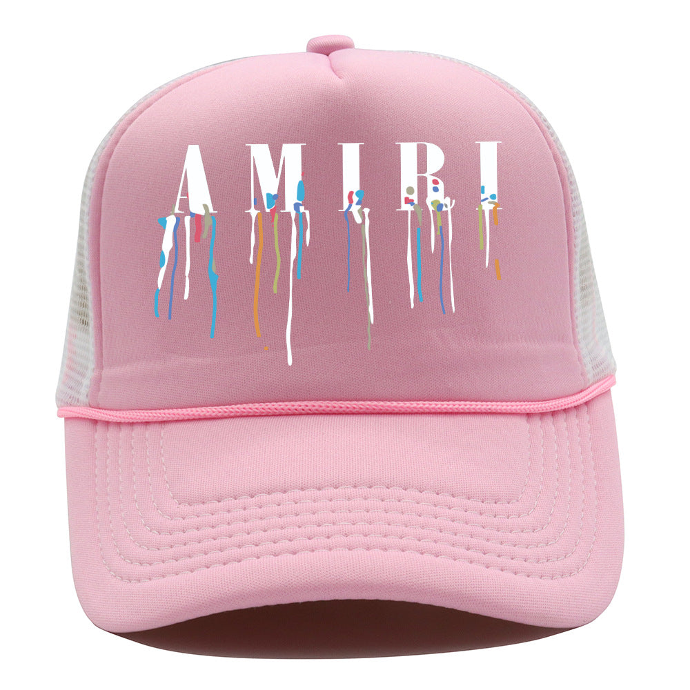 Amiri Hat Summer Cap Outdoor Mesh Cap Alphabet Print Baseball Cap