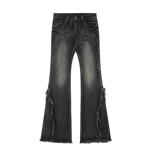Women Pants Frayed Skinny Jeans Wide Leg Pants Flared Pants
