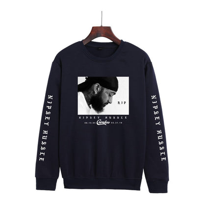Nipsey Hussle Hoodie Rap Men's and Women's Loose round Neck Sweater