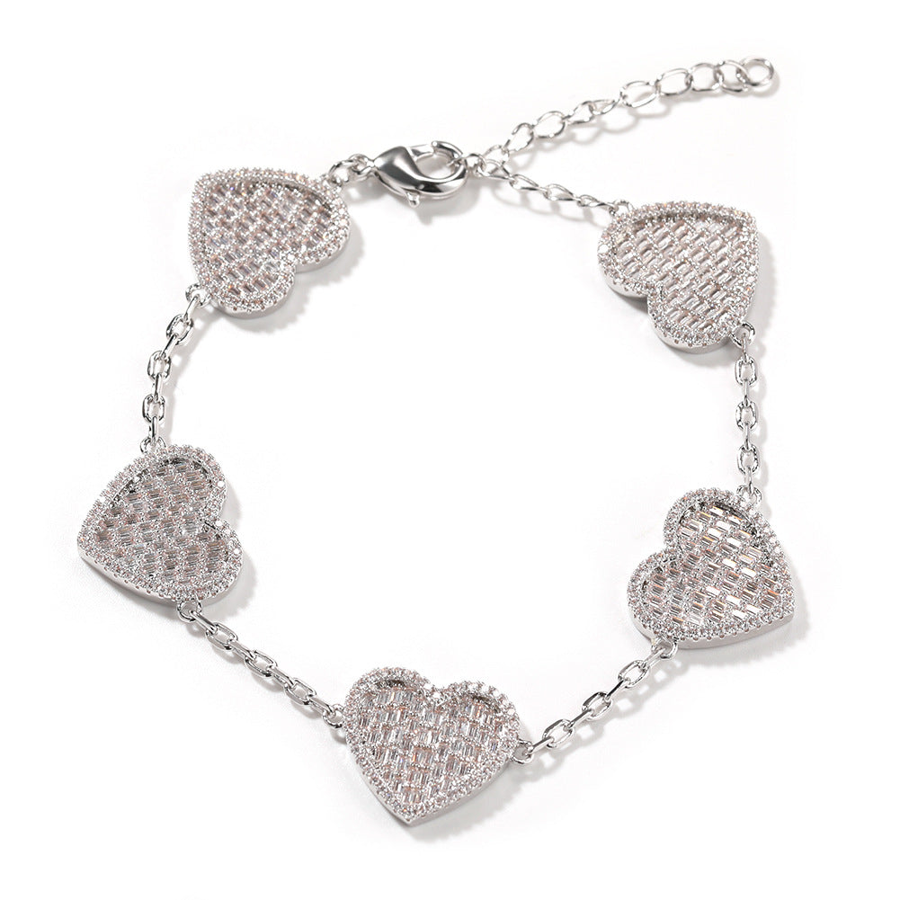 Bracelet Fashion Love Bracelet Miniature Zircon Spectrum St. Valentine's