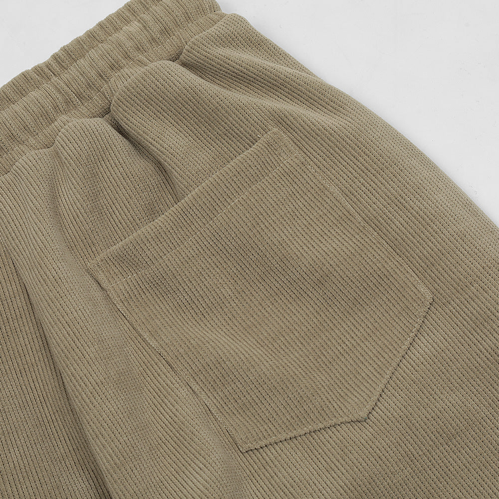 Men Sweatpants Simple Casual Pants Men's Loose Trousers Elastic Waist Sports Straight Pants